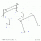 A19HZA15A1/A7/B1/B7 ATV RGR 150 EFI Chassis, cab frame and side bars - a19hza15a1  /  a7  / ...