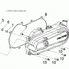 A18YAK05B4/B6/N4/N6/A4/A6 OUTLAW 50 Engine, clutch cover and kick start - a18yak05b4  /  b6 ...