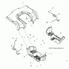 A18SDA57B7/L7/E57B5/D57LU SPORTSMAN TOURING 570 EFI/EPS Body, rear cab and footwells - a18sda57b7  /  l7  /  e57...