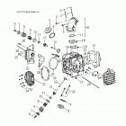 A18YAK05B4/B6/N4/N6/A4/A6 OUTLAW 50 Engine, cylinder head - a18yak05b4  /  b6  /  n4  /  n6 ...