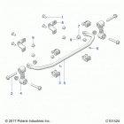 A19HZA15A1/A7/B1/B7 ATV RGR 150 EFI Suspension, stabilizer bar, front - a19hza15a1  /  a7  /...