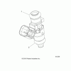 A18SEA57B1/7/9/L2/L5/L7/E57B1/7/9/F57B8 SPORTSMAN 570 EFI Engine, fuel injector 2521068 o-rings - a18sea57b1  /  7...