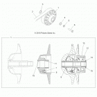 A18SDA57B7/L7/E57B5 SPORTSMAN TOURING 570 EFI/EPS Drive train, secondary clutch - a18sda57b7  /  l7