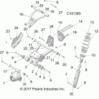 A18S6E57F1 570 SPORTSMAN 6X6 EURO Suspension, mid - a18s6e57f1