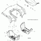 A18SES57C1/C2/C5/C7/E1/E5/E7/T57C1/C7/E1/E7 SPORTSMAN 570 EPS TRACTOR Body, rear cab, seat and footwells - a18ses57c1  /  c2  ...