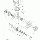 YFZ450R  (YFZ45YSXLL) Коленчатый вал и Поршень