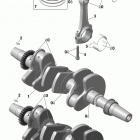 Maverick X3 900HO 01- crankshaft and pistons 900 ho