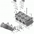 Maverick X3 900HO 01- cylinder head and exhaust manifold 900 ho