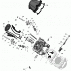 Commander 1000R EFI 01- cylinder head, front - 1000r