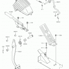 MULE 4010 4x4 (KAF620MKF) Brake pedal  /  throttle lever