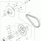 MULE SX (KAF400PKF) Driven converter  /  drive belt
