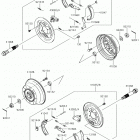 MULE SX (KAF400JKF) Front hubs  /  brakes