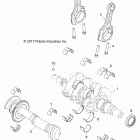 Z18VDS92CF/CU RZR XP TURBO TRACTOR Engine, crankshaft and bearings - z18vds92cf  /  cu (701...