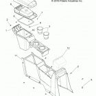 POLARIS GENERAL 1000 4P PREMIUM (G21G4P99AM/BM) Body, center console, rear - g21g4p99am  /  bm (701397)