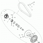 RANGER 570 EPS, EU (R21MAA57F1/F9/SF1/F9/C1/C9/CK) Drive train, secondary clutch - r21mas57ck (702579)