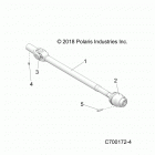 R18RHE99BK/K99BS POLARIS GENERAL 1000 4P PS Drive train, front prop shaft - r18rhe99bk  /  kbs (7020...