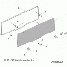 RANGER 1000XP NSTR UL (R21RRY99A9/AC/AP/AW/B9/BC/BP/BW) Body, rear window - r21rry99a9  /  ac  /  ap  /  aw  /  ...