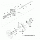 Z18VHE57BV RZR 570 PS Drive train, primary clutch - z18vhe57bv (701257)