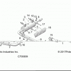 RANGER 570, FULL SIZE (R21CCA57A1/A7) Engine, exhaust system - r21cca57a1  /  a7 (c700009)