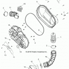 Z18VAS87CM RZR 900 50 INCH EU/TRACTOR Drive train, clutch cover and ducting - z18vas87cm (7010...