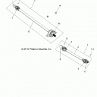 Z18VCE87BK/BU/BR/LU RZR 4 900 Drive train, front prop shaft - z18vce87bk  /  bu  /  br...