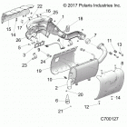 R18RRU99AS/BS RANGER 1000XP PS NSTR Engine, exhaust - r18rru99as  /  bs (c700127)