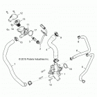 POLARIS GENERAL 1000 PREM (G20GAP99AM) Engine, waterpump and bypass - g20gap99am (700830)