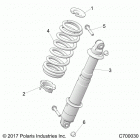 R19RSU99AS/BS RANGER 1000XP PS CREW NSTR Suspension, rear shock mounting - r19rsu99as  /  bs (c70...