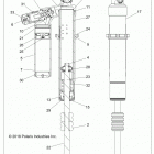 Z18VEL92BK/BR/LK RZR XP TURBO S Suspension, front shock internals - z18vel92bk  /  br  /...