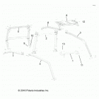 R18RHE99BK/K99BS POLARIS GENERAL 1000 4P PS Chassis, cab frame - r18rhe99bk  /  kbs (701473)