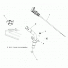 R18RT_87 RGR 900 XP ALL OPTIONS Engine, oil dipstick - r18rt_87 all options (700373)