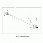 R18RHE99BK/K99BS POLARIS GENERAL 1000 4P PS Drive train, rear prop shaft - r18rhe99bk  /  kbs (70199...