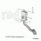 R18RRU99AS/BS RANGER 1000XP PS NSTR Engine, throttle pedal - r18rru99as  /  bs (c700040)