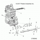 RANGER 1000XP CREW PS MUD Engine, mounting - r20rsm99al (c700042)