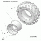 RANGER 1000 PS (R20RRE99A9) Wheels, rear - r19rre99a1  /  b1 (c700261-2)