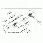Z18VFE99NK RZR XP 4 1000 MD Drive train, main gearcase internals - z18vfe99nk (70179...
