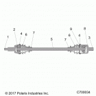 R19RSU99AS/BS RANGER 1000XP PS CREW NSTR Drive train, front half shaft - r19rsu99as  /  bs (c7000...