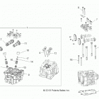R18RNE57NV RGR 570 EPS CREW MD Engine, cylinder head, cams and valves - r18rne57nv (49r...