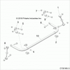 Z19VEL92AK/BK/AR/BR RZR XP TURBO S Suspension, rear stabilizer bar - z19vel92ak  /  bk  /  ...