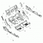 R18RHE99BK/K99BS POLARIS GENERAL 1000 4P PS Body, rear closeoff ,fenders and floor - r18rhe99bk  /  ...