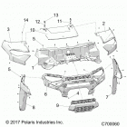 RANGER CREW 1000XP PS MUD (R21RSM99AG) Body, hood and front facia - r21rsm99ag (c700060)