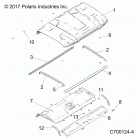 R18RRU99AS/BS RANGER 1000XP PS NSTR Body, roof - r18rru99as  /  bs (c700124-4)