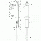 Z18VDS92CF/CU RZR XP TURBO TRACTOR Suspension, rear shock - z18vds92cf  /  cu (701928)