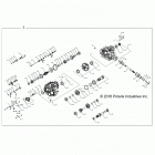 Z18VCE87BK/BU/BR/LU RZR 4 900 Drive train, main gearcase internals - z18vce87bk  /  bu...