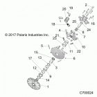 R18RRE99NS RANGER 1000 PS HD MD Drive train, primary clutch - r18rre99ns (c700024)