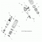 Z18VCE87BK/BU/BR/LU RZR 4 900 Suspension, rear shock mounting - z18vce87bk  /  bu  /  ...