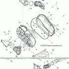 R18RV_99 RANGER CREW 1000XP PS ALL OPTIONS Drive train, clutch cover - r18rv_99 all options (701569...
