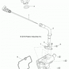 Z18VAS87CM RZR 900 50 INCH EU/TRACTOR Engine, oil dipstick and breather - z18vas87cm (701094)