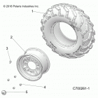 RANGER 1000 PS (R20RRE99A9) Wheels, front - r19rre99a1  /  b1 (c700261-1)