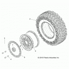 Z18VDE99AK/AW/AJ/BJ/BK/BW/LW/K99AK/BK/M99AL/R99AL/BL RZR XP 1000 Wheels, front - z18vdr99al  /  bl (701202)